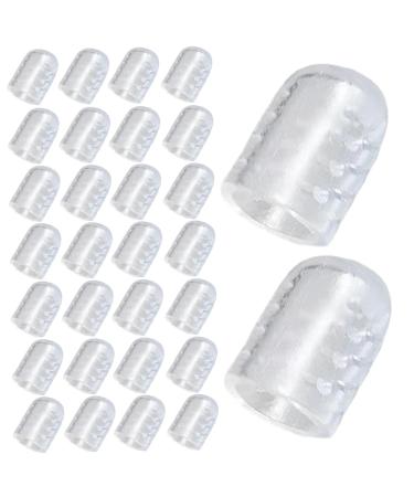 30Pcs Toe Protectors Anti-Friction Transparent Silicone Toe Protectors Toe Separators Breathable Sweat-Proof Small Toe Covers Good Elasticity Soft Toe Caps for Women Men..
