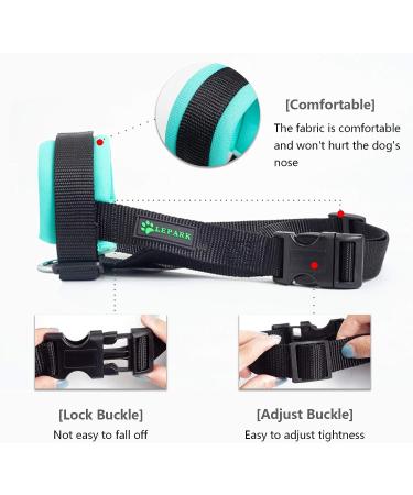 ILEPARK Adjustable Fabric Muzzle for Small Medium & Large Dogs - Breathable Prevents Biting (XL Green) - Buy Online on GoSupps.com