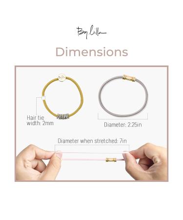 By Lilla Sunlight Stack Ponytails - Set of 8 Hair Ties and Bracelets in Rose/Starfish/Gold - Buy Online on GoSupps.com