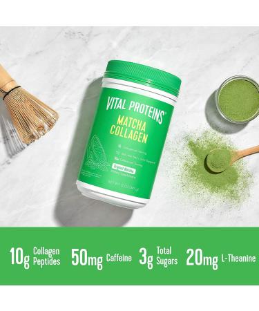 Vital Proteins Matcha Collagen Peptides - L-Theanine & Caffeine Supplement, 12oz Original Flavor - Buy Online on GoSupps.com