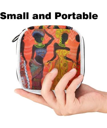GIAPB African Woman Sanitary Napkin Storage Bag - Color1204 | Period Tampon Makeup Pad Pouch - Buy Online on GoSupps.com