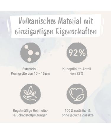 Nature Cake Zeolite Powder 1 kg - Premium Clinoptilolith 92% | Pure Natural Volcanic Earth | Extra Finely Ground No Additives - Buy Online on GoSupps.com
