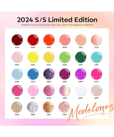 Modelones 32Pcs Gel Nail Polish Set 28 Colors Summer Neon Gel Polish with Glossy& Matte Gel Top Coat No Wipe Base Coat Nail Primer Glitter Pink Shimmer Colors Nail Polish Gift DIY Home - Buy Online on GoSupps.com