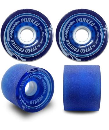 Yocaher Longboard Skateboard Trucks Wheels Combo Set - 71mm Wheels + 7/180mm Heavy Duty Aluminum Trucks - Blue - Buy Online on GoSupps.com