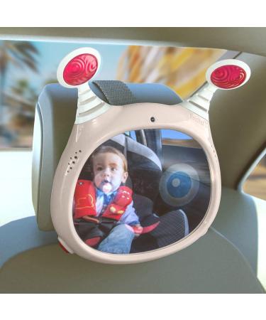 Benbat Oly Active Baby Car Mirror - Shatter-Proof, Rear Facing Infant Mirror with Remote Control - Beige - Buy Online on GoSupps.com