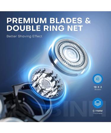 Lobinh Electric Razor for Men - Rechargeable Rotary Shaver with Washable Head, USB Type-C Charging, Fast 1.5 Hour Charge, 4D Floating Head - PA168 - Buy Online on GoSupps.com