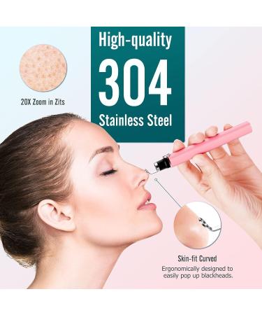 Blackhead Remover Tools with Camera | Pore Cleaner Kit for iPhone, iPad & Android | 20X Magnification | Visible Results - Buy Online on GoSupps.com