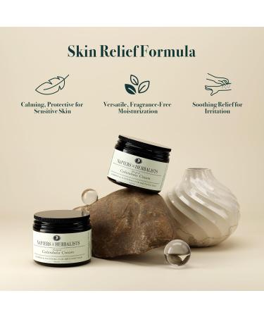 Napiers Calendula Flower Skin Cream - Natural & Gentle Moisturiser for Face and Body - Soothes Dry Irritated Skin - 100ml - Buy Online on GoSupps.com