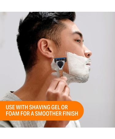 Buy Amazon Men s 5-Blade Razor with Cork Handle + 8 Refill Packs - Silver (Formerly Solimo) | International Shipping Available - Buy Online on GoSupps.com