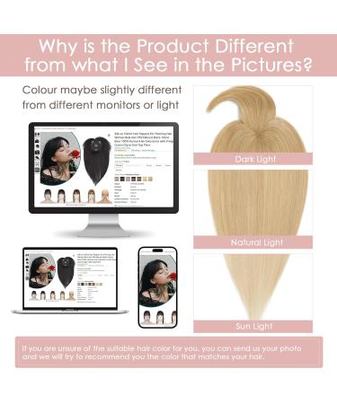 Real Hair Clip-In Extensions & Topper - 11cm Toupet Thickening | 7A Human Hair in Medium Brown (35cm 38g) - Buy Online on GoSupps.com