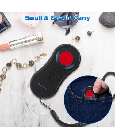Pocket-Sized Hidden Camera Detector | LED Device Finder with Infrared Viewfinders | Anti-Spy Camera Locator with Chargeable Anti-Theft Alarm for AirBnB, Hotels, and Bathrooms - Buy Online on GoSupps.com