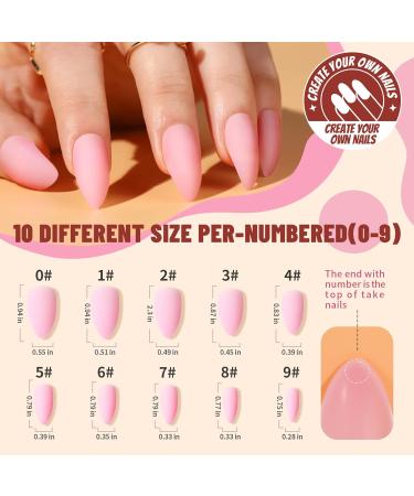 Teenitor Matte Almond Press On Nails - 12 Pack Medium Length Almond Shape Fake Nails in 12 Colors - Short Stiletto Matte Acrylic Nails Glue On for a Chic Look - Buy Online on GoSupps.com