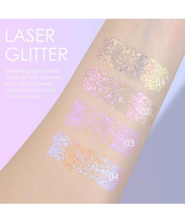 Ownest Beauty KYDA Holographic Body Glitter Gel - Sparkling Mermaid Sequins Makeup for Face & Body - Quick Dry Eyeshadow Chunky Glitter Gel (02) - Buy Online on GoSupps.com