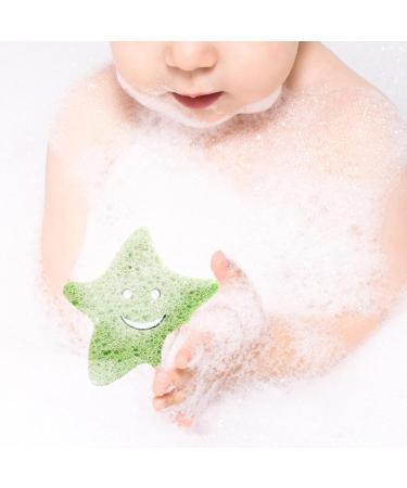 Mkiujhn Bath Sponge for Kids | Soft Baby Shower Body Scrubber | Shower Sponge Dead Skin Remover Cute Shower Brush Bath Supplies for Toddler Kids Baby Green - Buy Online on GoSupps.com