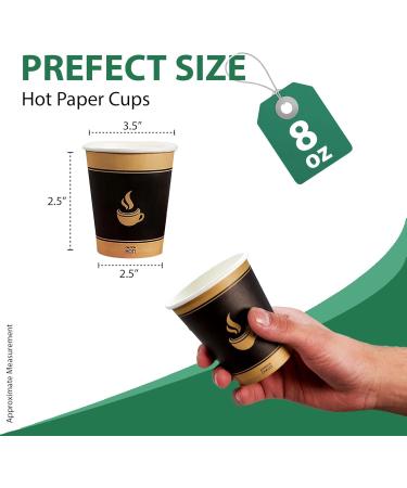 Morning Dew (1000 Count) 8 oz Hot Paper Cups to Go Hot Coffee Cups Disposable Cups for Hot Beverages Paper Cups Perfect for Restaurants & Takeout Cafes 8 oz 1000 - Buy Online on GoSupps.com