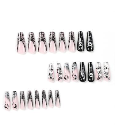 Coffin Press On Nails Gothic Halloween False Nails Full Cover Fake Nails with Jelly Glues for DIY Art Salon Home Halloween Artificial Nails/Fake Nails Halloween Strips Halloween Polish Jp2518 - Buy Online on GoSupps.com