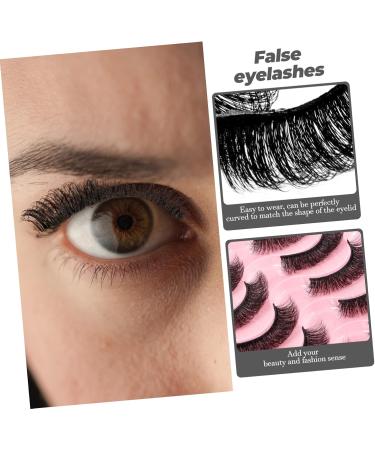 SEWOART Natural Women Lashes 10 Pairs Fake eyelashes fiber 7d European and American Russia Natural Strip Lashes - Buy Online on GoSupps.com