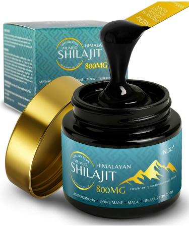 Shilajit Pure Himalaya 50g - 800 mg R sine de Shilajit + Boost Ayurv dique (Ashwagandha Crini re de Lion Maca) Test es en Laboratoire UE 1 unit (Lot de 1) 1.0