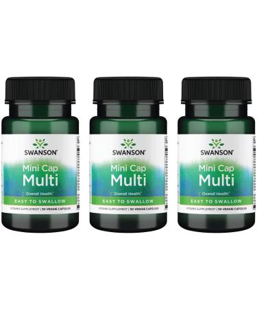 Swanson Daily Multivitamin Without Minerals 30 Veg Capsules (3 Pack)