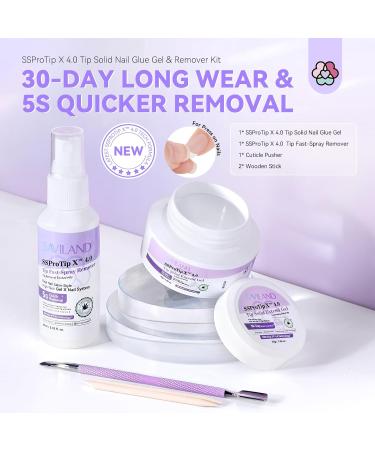 SAVILAND 30g Solid Nail Glue Gel with Glue Remover Spray Kit 30-Day Long Wear Extra Strong Nail Glue for Press on Nails 60ml Nail Glue Remover for False Nails 5s Quick Removal Nail Tech Home Use 2A-Solid Nail Glue with Glue Remover Kit - Buy Online on GoSupps.com