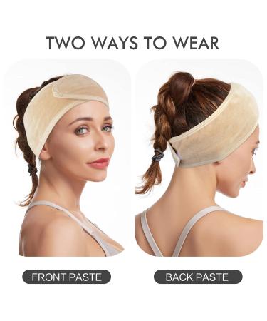 Kinhwa Terry Hair Bands - Adjustable Microfiber Headbands for Makeup Sports & Spa - 3 Pack (65x8 cm) - Buy Online on GoSupps.com