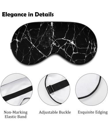 Cracked Black Marble Floor Tile Sleep Mask for Women - Adjustable Eye Shades with Elastic Strap | Shop Now - Buy Online on GoSupps.com