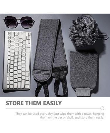 Exfoliating Bath Gloves Set for Men - Body Scrub Shower Scrubber & Loofah Cleaning Cloth - International Shipping Available - Buy Online on GoSupps.com