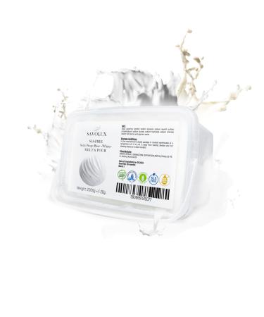 SAVOLUX Organic White Soap Base with Glycerin for Crafting Handmade Natural Soap Set/Soap Base for Soap Making/Soap Making Supplies / 2kg Soap Melt and Pour Base