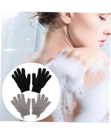Beavorty 2 Pairs Five Finger Bath Gloves Bathing scrubbers Bath Ball Mesh loofah Gloves sponges for Cleaning exfoliating Bath Gloves for Shower Scrub Glove Remover Miss Polyester Frosted - Buy Online on GoSupps.com