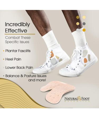 Natural Foot Orthotics Arch Support Insole for High Arches | Plantar Fasciitis Relief Shoe Inserts | Made in USA | Podiatrist Approved | Men's 14-14 - Buy Online on GoSupps.com