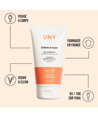  UNY UNY Shaving Cream 150ml - Protective Agent - Shaving cream for women and men. Suitable for all with oat extract bisabolol cleansing agents lavender extract. - Buy Online on GoSupps.com