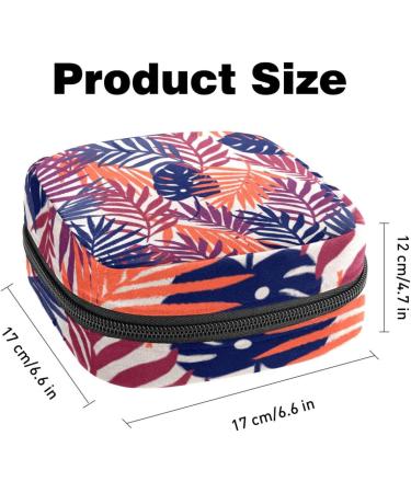 Colorful Storage Bags for Women's Essentials | Portable Menstrual Pad & Bandage Holders | Multicolored Palm Leaves Design - Buy Online on GoSupps.com