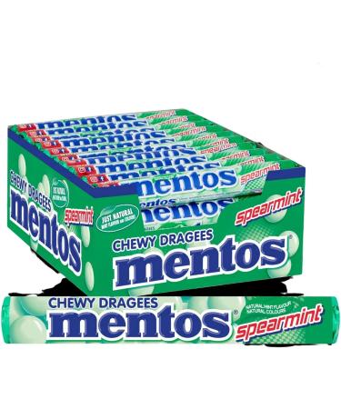 Mentos Rolls - Chewy Dragees Sweets (Spearmint 30 Pack) Delicious Tasty And Twisty Treat Gift Hamper For Birthday Christmas Sold By Kidzbuzz - Buy Online on GoSupps.com