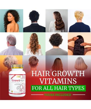 GrowtHair Hair Growth Supplement with Anagain Nu, Biotin & Hair Vitamins for Men & Women - 60-Day Supply | Promotes Hair Growth & Reduces Hair Loss | Hair Supplement - Buy Online on GoSupps.com