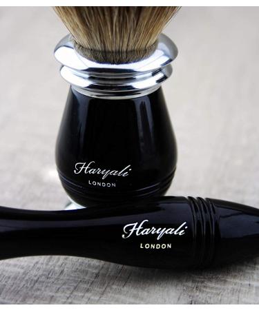Shop Haryali London Black Luxury Men's Shaving Set 5 Edge Razor Brush Stand & Alum Pencil | International Shipping Available - Buy Online on GoSupps.com
