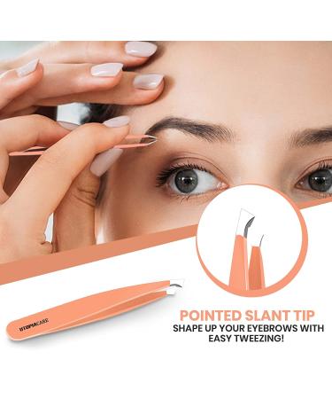 Utopia Care 4-Piece Stainless Steel Tweezers Set for Ingrown Hair, Splinter & Blackhead Removal - Buy Online on GoSupps.com