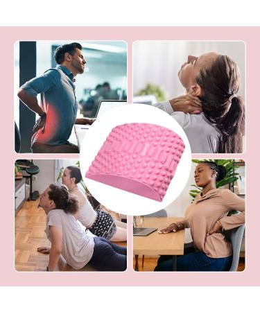 Neck & Back Extensor Pillow | Back Pain Relief Device | Yoga Spine Correction & Relaxation Cushion - Pink - Buy Online on GoSupps.com