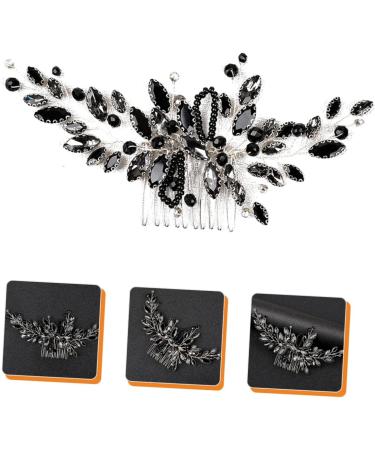 Angoily Hair Comb Wedding Hair Accessories for Brides Rhinestone Black Hair Accessories Wedding Headdress Crystal Hair Accessories Bridal Headpieces Bridal Tiara Alloy Glass Decorate - Buy Online on GoSupps.com