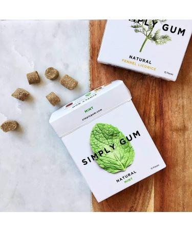 Simply Gum Variety Pack - Peppermint, Cinnamon, Ginger, Fennel, Maple, Coffee | Synthetic & Aspartame Free, Non-GMO Assorted Original - Buy Online on GoSupps.com
