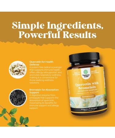 Bundle of Pure Quercetin with Bromelain Supplement + 500mg Capsules for Immune Support & Breathing and Zinc 50mg - Enhance Hair Skin and Nails - Easy to Swallow Potent Daily Tablets for Adults - Buy Online on GoSupps.com