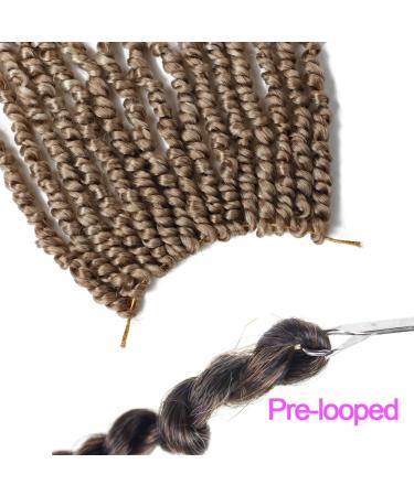 5 Packs 22 Inch Ombre Blonde Pretwisted Passion Twist Crochet Hair - T27/613 | Long Pre-Looped Bohemian Curly Braiding Extensions - 115g/15strands/pack - Buy Online on GoSupps.com