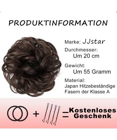 JJStar Large Dark Brown Hair Part with Rubber Band | Hair Ties for Updos & Messy Buns - Perfect for Women & Girls - Buy Online on GoSupps.com