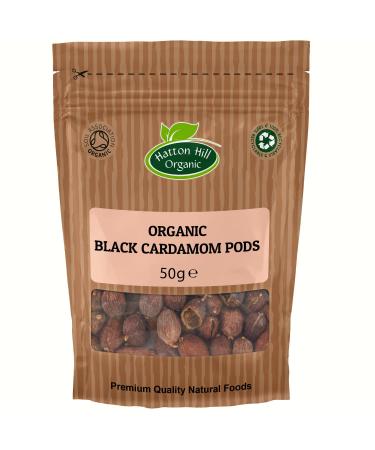 Organic Black Cardamom Pods 50g by Hatton Hill Organic - Free UK Delivery