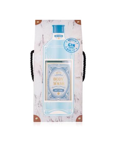 accentra Accentra GIN FLAVOR Shower Gel / Bath Foam for Men in Bottle with Gift Box/Gift Bag 400ml Gin Fragrance - Refillable Blue