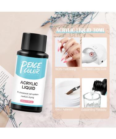 PEACECOLOR 3PCS 30ML Acrylic Liquid Monomer Professional Acrylic Nail Liquid for Acrylic Nails Salon Quality for Nail Extension Nail Art System Non-Yellowing Home DIY Beauty Gifts for Women Girls color 182 - Buy Online on GoSupps.com
