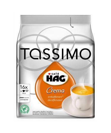 Tassimo Caf HAG Crema Decaffeinated Rainforest Alliance Certified 16 T-Discs