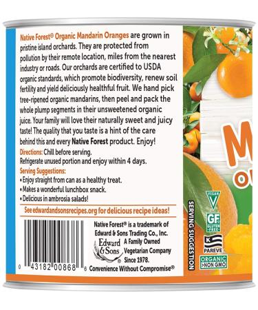 Native Forest Organic Mandarin Oranges 10.7oz Cans (Pack of 6) - Buy Now - Buy Online on GoSupps.com