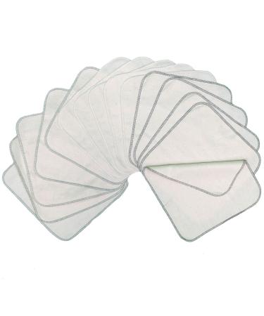 AVO+CADO single -bed flannel washcloths made of organic cotton - 15 pieces - reusable baby washcloth as a replacement for wet wipes (color: gray) - Buy Online on GoSupps.com