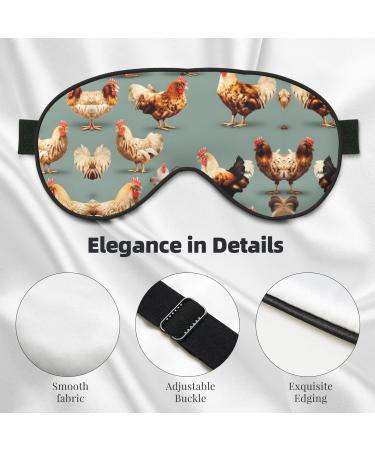 Chicken Prints Unisex Sleep Mask - Double-Sided Eye Mask for Sound Sleep & Skin Care | International Shipping Available - Buy Online on GoSupps.com