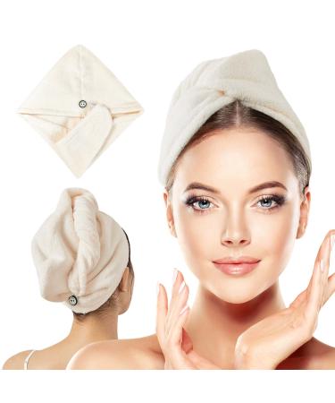 Grunplus 100% Pure Cotton Hair Towel |Hair Wrap Towel | Hair Towel | Hair Drying Towel | Hands-Free Dryer | Fast Drying Hair Wrap | Cotton Hair Towel | 8.7 X 24 in  0.19 lb